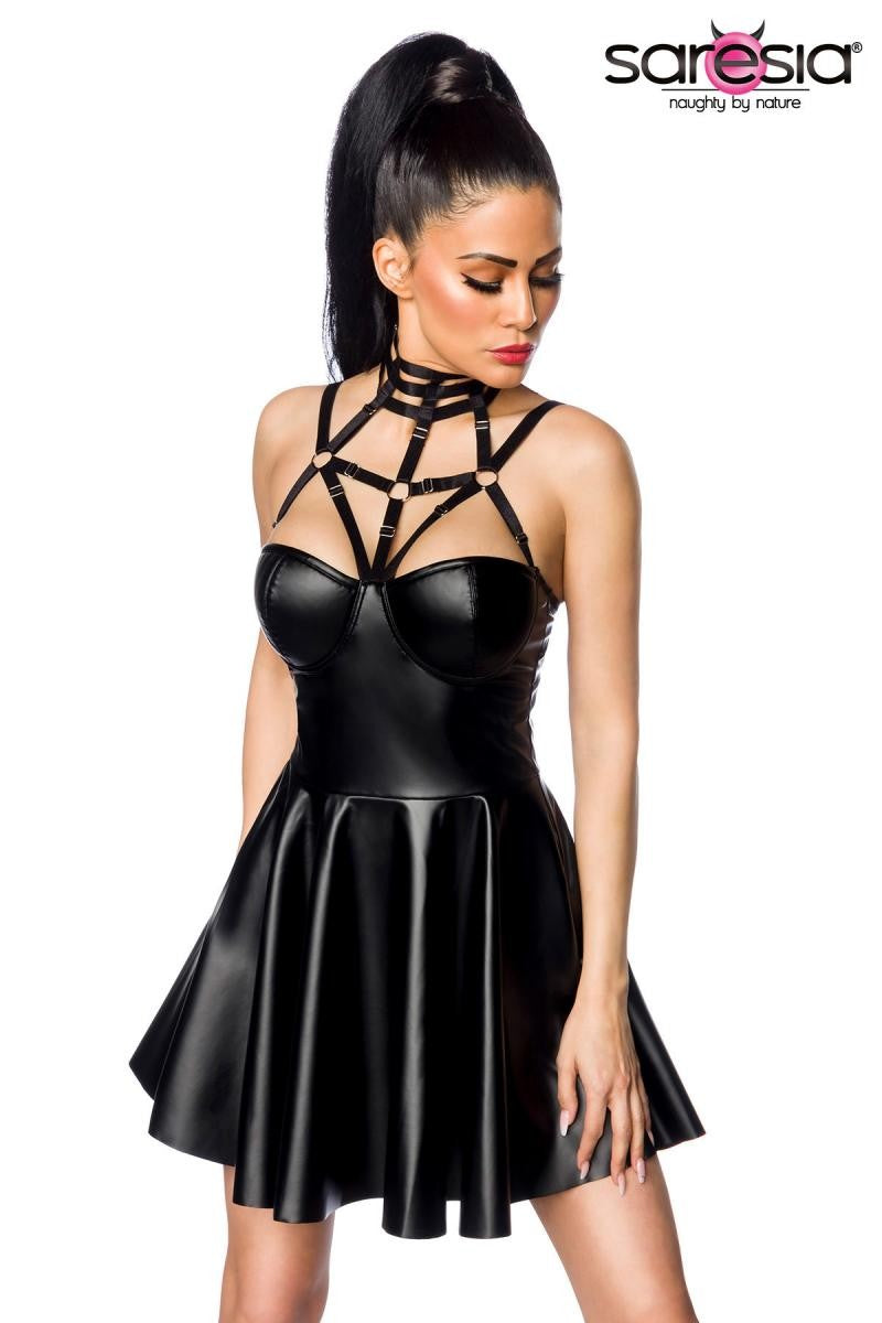 Harness-Wetlook-Minikleid 18266 von Saresia Harness-Wetlook-Minikleid 18266 von Saresia